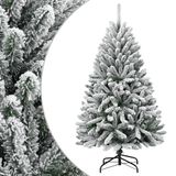 vidaXL Kunstkerstboom met scharnieren en sneeuw 150 cm