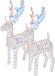 Christmas Decorations Kerstverlichting figuren - 2x -rendier - gekleurd- 37 cm - 50 leds