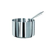 Pentole Agnelli Aluminium Inbox 1907 diepe steelpan met stalen handvat, 16 cm, diameter - 12 cm, hoogte