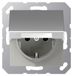 JUNG REV Prise Schuko A500 Aluminium avec volet rabattable