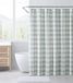 Eddie Bauer Home Douchegordijn 100% katoen, lichtgewicht, knoopsgaten, machinewasbaar, onderhoudsvriendelijk, 72 x 72, cabine geruite groen