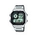 Casio - polshorloge AE-1200WH-1AVEF - herenhorloge - waterdicht - digitaal - met stalen band - zwart