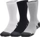 Under Armour UA Performance Tech 3pk Crew-GRY Unisex Sportsokken - Mod Grijs - Wit - Jet Grijs