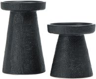 Merkloos Steengoed Pillar & Taper Kaarsenhouders Set van 2