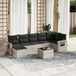 Maison Exclusive - Salon de jardin 8 pièces avec coussins, gris clair, polyrotin