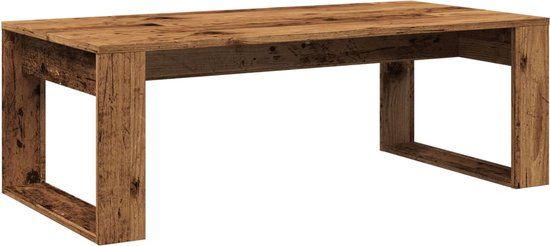 vidaXL Salontafel 102x50x35 cm bewerkt hout oude houtkleurig
