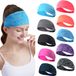 DASUTA Workout Hoofdbanden voor Vrouwen Sport Zweetbanden Yoga Haarbanden voor Fitness Elastische Atletische Antislip Wicking Hoofddoek voor Mannen Vrouwen en Meisjes 10 STKS