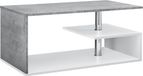 en.casa Salontafel Haarlem rechthoekig wit en betonkleurig 90x50x41 cm