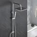 Görbach Regendouchekolom Roestvrij Staal 74-114cm Verstelbaar Douchekop 25x25cm Verchroomd