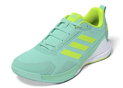 adidas dames Novaflight 2 Indoor Shoes, flash aqua/lucid lemon/ftwr white, 43 1/3 EU