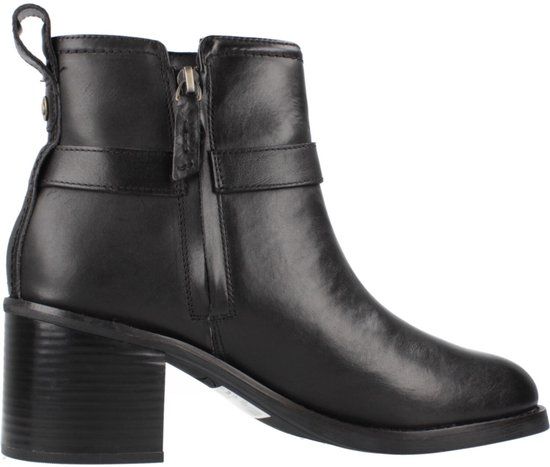 CLARKS CHAMBERLY TRIM Zwart Leer Dames Schoenen Maat 39
