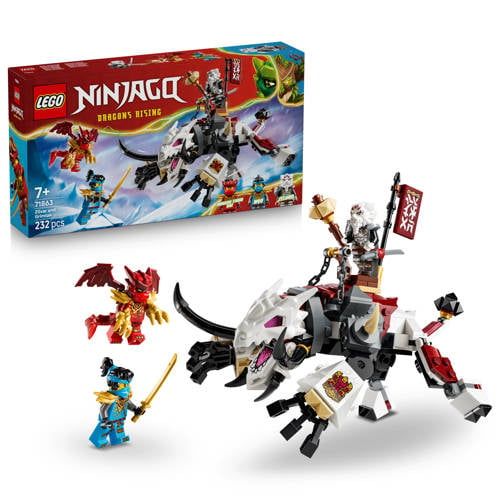 LEGO NINJAGO Zilvar en Grimtak het Drakenbeest - Bouwpakket voor Kinderen - Speelgoed Draak Actiefiguur met 3 Minifiguren - Cadeau voor Jongens en Meisjes Vanaf 7 Jaar - 71863
