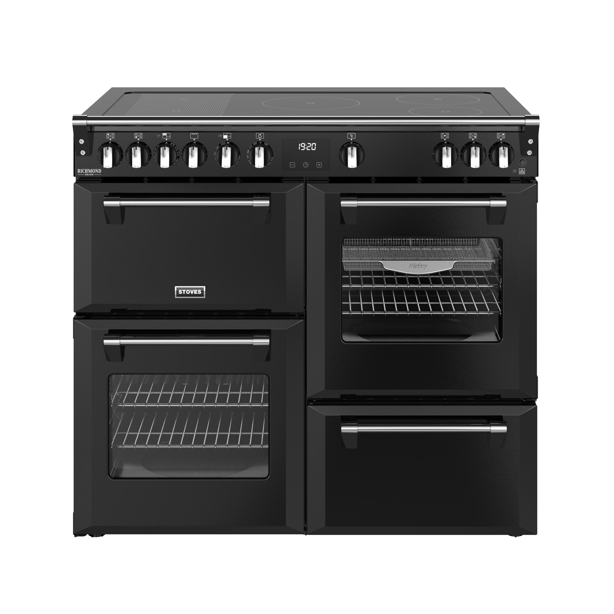 Stoves 444411873 Range Cooker Electric Induction Hob Black