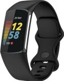 Strap-it Siliconen Smartwatch bandje - Zwart - Maat S