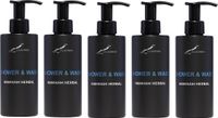Claudius Cosmetics B.V. Shower & Wash Hammam Herbal 300 ml - met pomp - zwarte fles - set van 5 stuks
