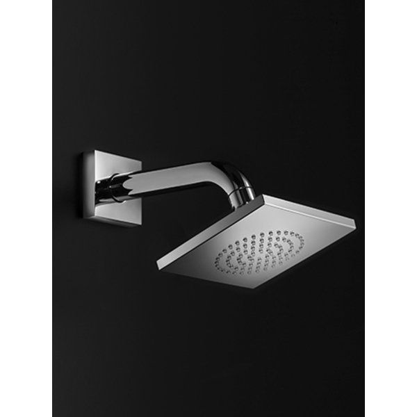 hotbath Mate Hoofddouche wandmodel vierkant 12cm met wandarm nikkel geborsteld M168GN