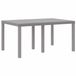 vidaXL Tuinstafel Lichtgrijs 150 x 100 x 73 cm Polyrattan