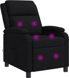 vidaXL Relaxstoel Zwart Stof