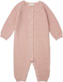 Noppies Rompertje Monrovia Baby Maat 50 Lange Mouw Rose Smoke Unisex 100% Biologische katoen