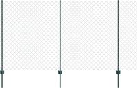 vidaXL Gaashek met palen 10 x 1,4 m PVC-Coated Staal Groen Mesh
