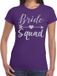 Bellatio Decorations Bride Squad Cupido zilver glitter tekst t-shirt paars dames - dames shirt Bride Squad- Vrijgezellenfeest kleding XL