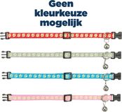 Trixie Halsband Kat Fluoriserend Pootjes-Motief Snap & Easy Veiligheidssluiting Assorti Kleuren