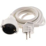 Zenitech Schuko verlengkabel HO5VV-F 3G1.5mm² 2m wit