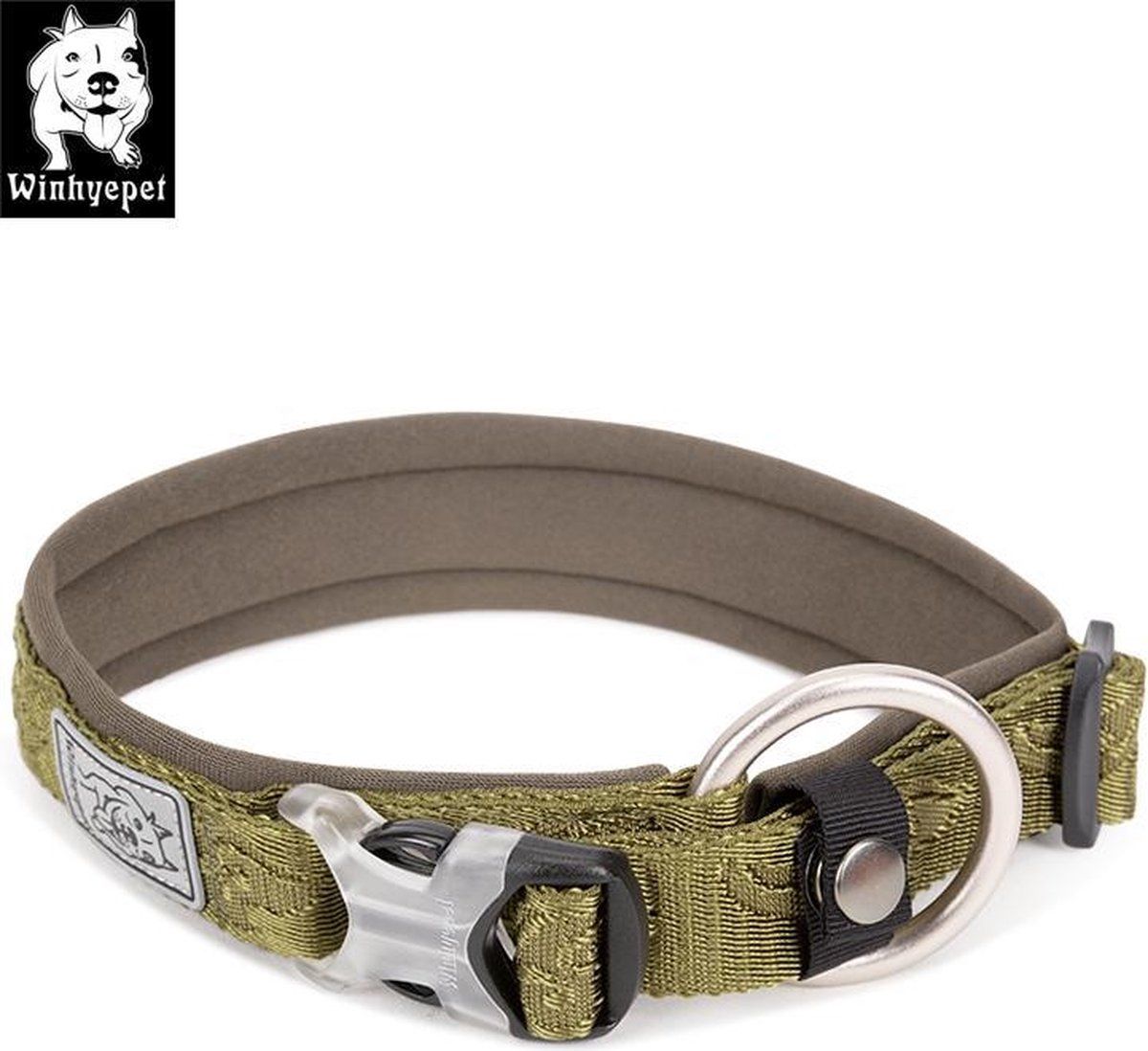 Winhyepet Halsband - Leger groen - M - Nylon