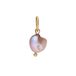 Lucardi Dames Stainless steel goldplated hanger met parel voor dames - Hanger - Staal - Goudkleurig
