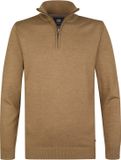 Petrol Industries Heren Fijngebreide half-zip trui wheel - Oranje - Maat XL