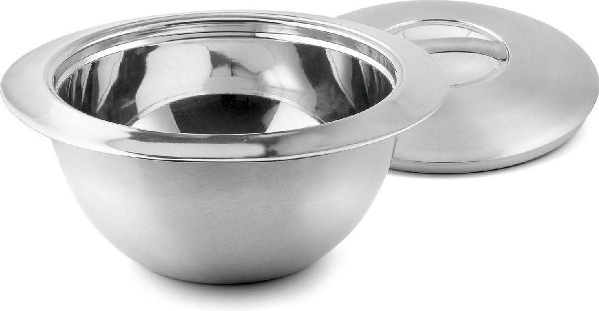 Weis Thermo Bowl Dubbelwandig met inzetstuk, roestvrij staal, zilver, 26 x 26 x 13 cm