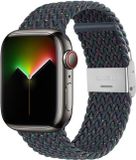 Strap-it nylon smartwatch bandje - donkergrijs mix