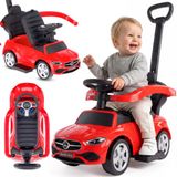 SUN BABY Loopauto Mercedes C-Class met voetsteun rood