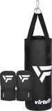 VirtuFit Kickboks Set Junior - Bokszak & Bokshandschoenen - Boksset voor Kinderen - Kickboksen & Boxing - 8KG - Zwart
