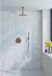 Fortifura Calvi inbouw Regendoucheset - rond - thermostatisch - plafondarm - 25cm - hoofddouche - staaf handdouche - gladde slang - PVD - geborsteld koper