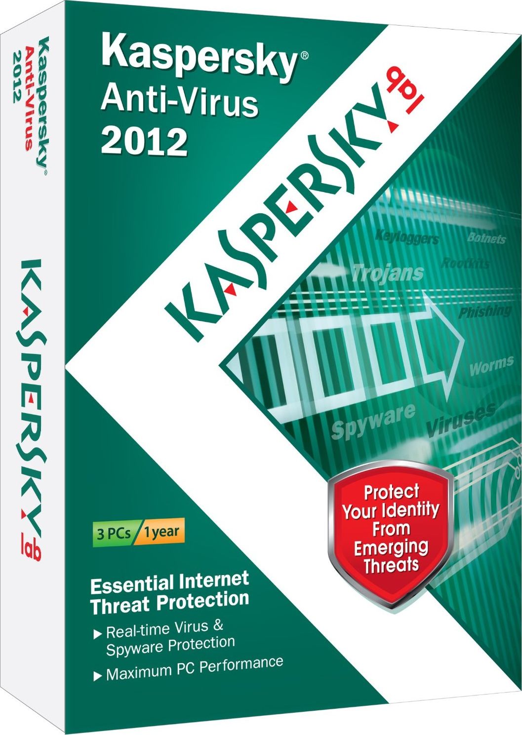 Kaspersky Anti-Virus 2012 3 gebruikers 1 jaar