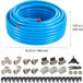 VEVOR Luchtcompressor Leidingset, 30,48 m x 19,05 mm Persluchtslang, HDPE Aluminium Persluchtleidingsysteem, Lekvrij, Persluchtslangset voor Garages en Werkplaatsen, Blauw
