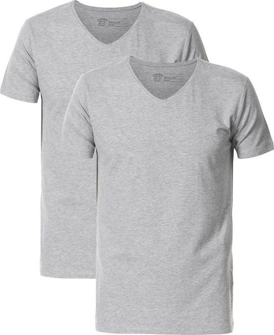 Petrol Industries Men's 2-Pack Basic T-shirts V-Neck - Grey - Size XL