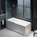 Hudson Reed Baignoire douche rétro – Pare baignoire douche chromé – 170 x 75 cm - Tablier frontal & latéral - Richmond