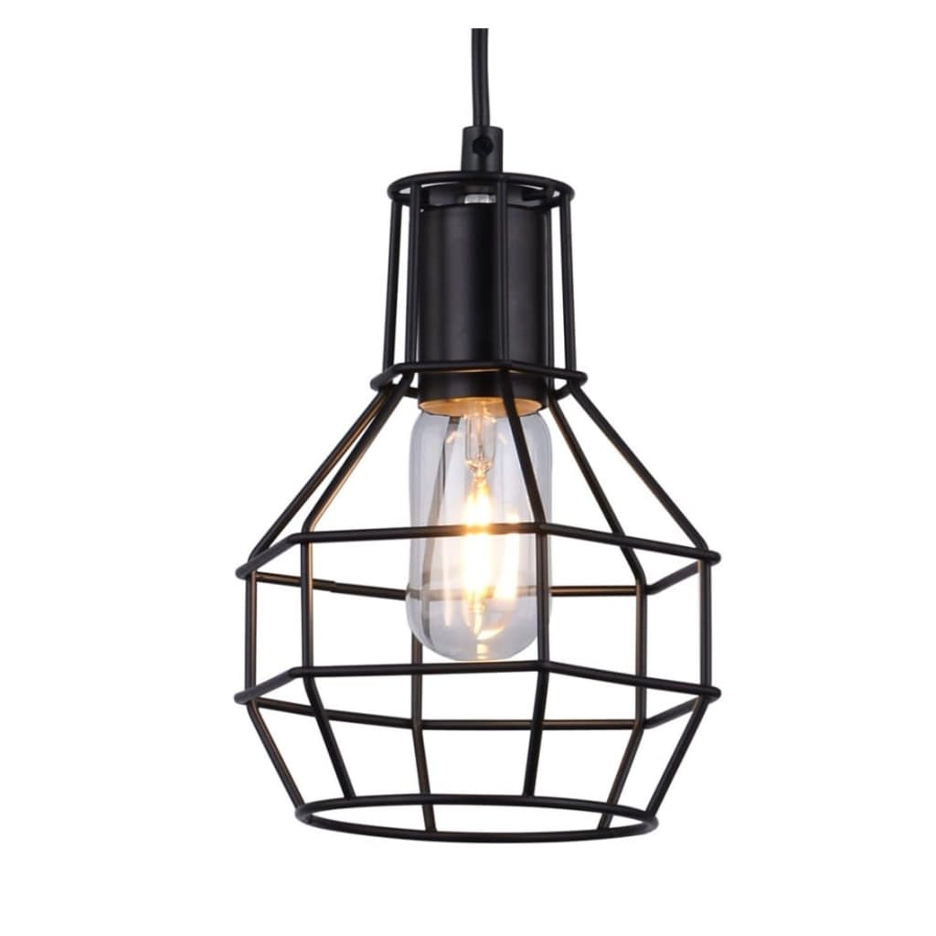 Groenovatie Vintage Hanglamp Zwart Cage Design .