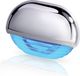 Hella Marine Lumière de courtoisie en acier inoxydable Bleu 0,5 W Transparent