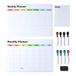 Amazon Basics Set van 3 Magnetische, Droog Uitwisbare Whiteboards voor de Koelkast, Wandorganisatie, Maand-, Week- en Dagplanning, met 8 Stiften en 1 Wisser