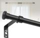 Wan GmbH Tringle à rideaux réglable 71-127 cm avec kit de fixation en acier inoxydable - Diamètre 16 mm, Rustique et Noir mat