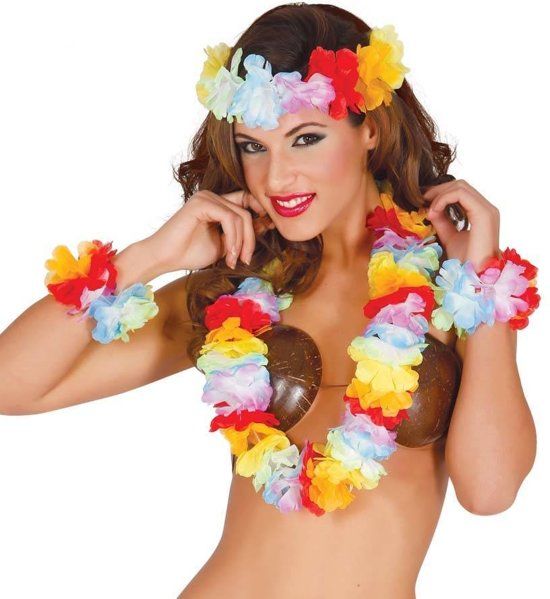Partywinkel Hawaii Krans Set Deluxe