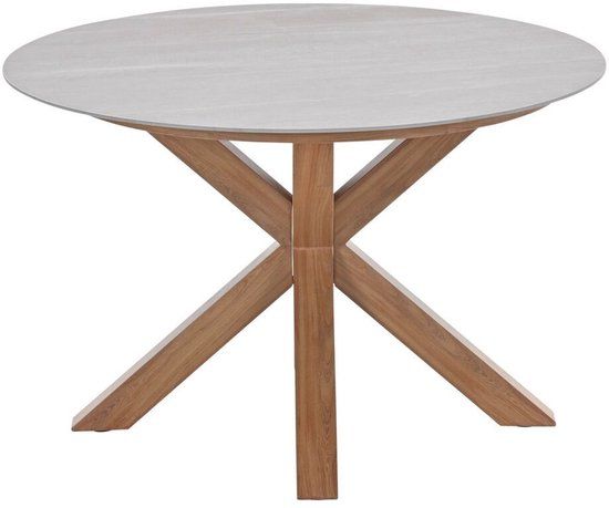 Garden Impressions Lowland Tuintafel Napoli Sand - Ø120 cm