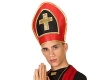 Atosa 34951 hoed kardinal, zwart/rood/goud, unisex – volwassenen