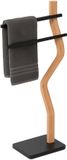 Relaxdays Handdoekenrek Badkamer - Staand - Hout & Metaal - Zwart