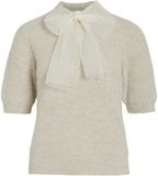 Vila Trui Viitza O-neck 2/4 Bow Knit Top/bfs 14116072 Super Light Naturel Dames Maat - XL