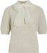 Vila Trui Viitza O-neck 2/4 Bow Knit Top/bfs 14116072 Super Light Naturel Dames Maat - XL