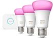 Philips Hue White and Color Ambiance Starter Kit, 3 E27 lampen, 75W equivalent, Bluetooth, compatibel met Alexa, Google Home en HomeKit